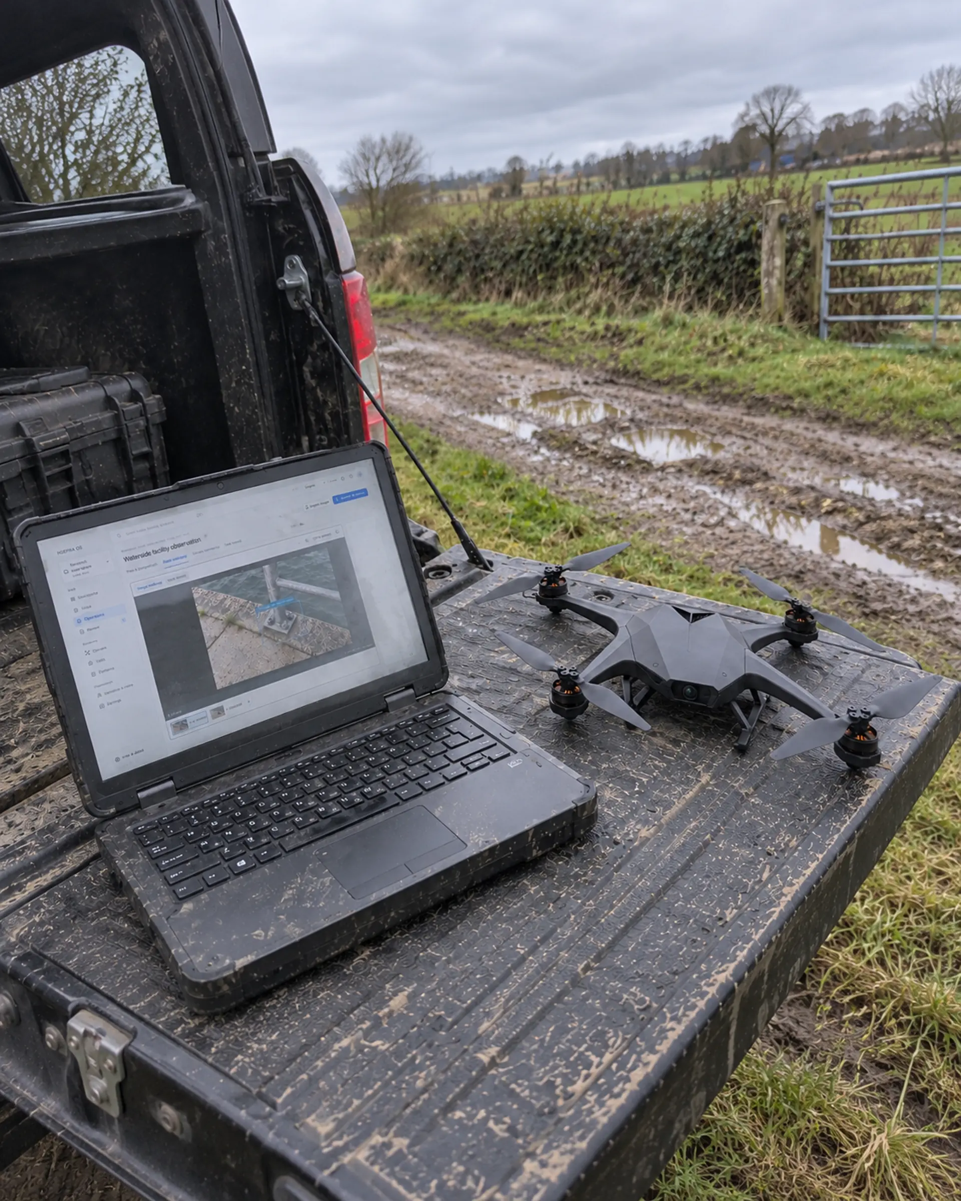 NOEPRA OS on a field laptop beside Orion